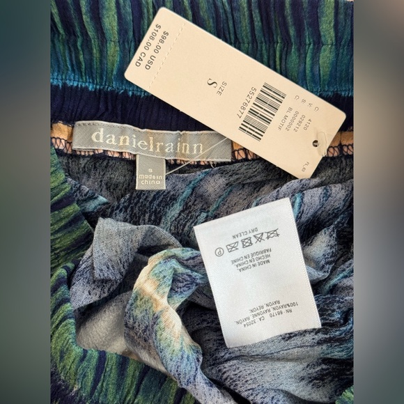 NWT Anthropologie Daniel Rainn Patrizia Ruffled Blue Green Maxi Skirt - Picture 10 of 10